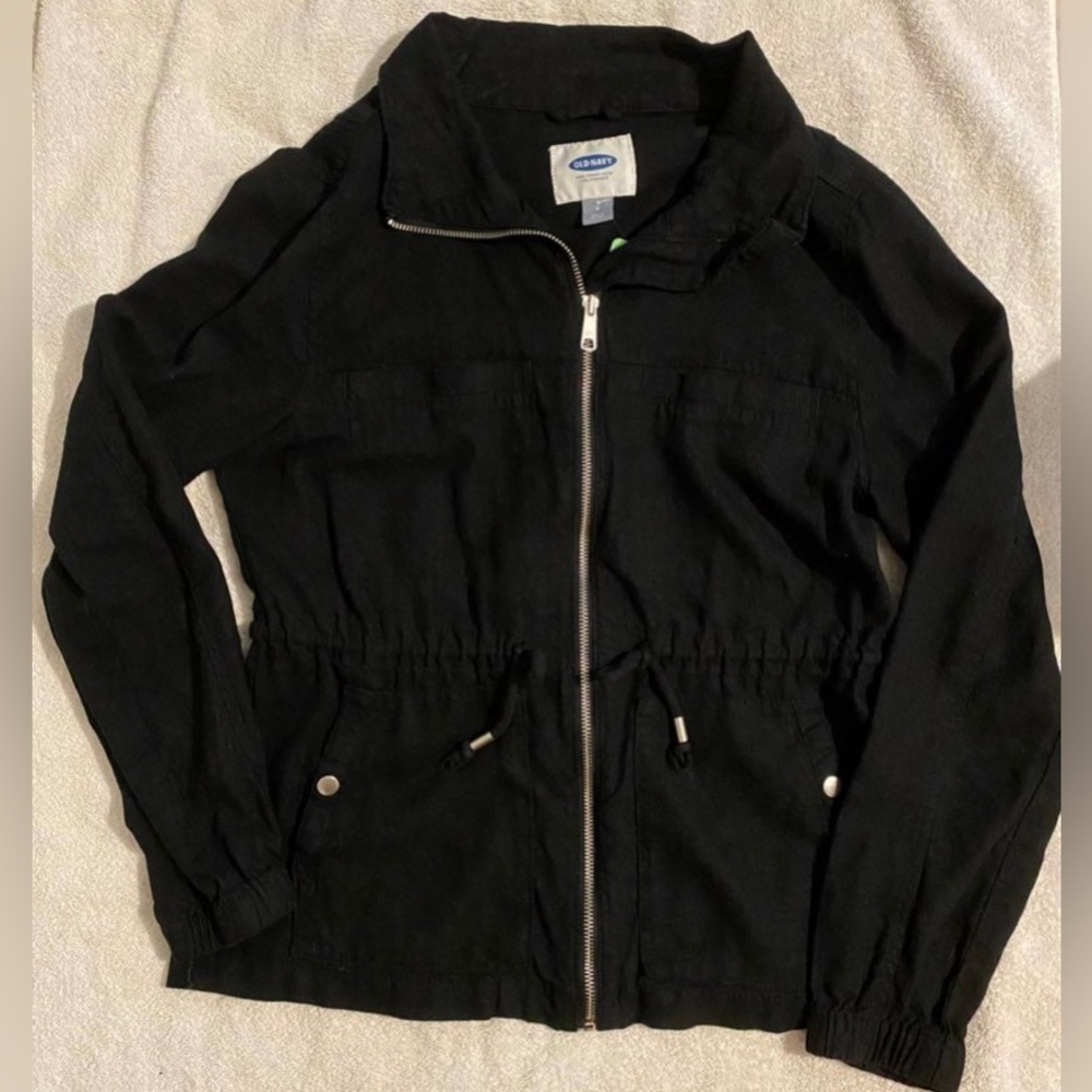 Old Navy Linen Utility Cargo Jacket